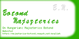 botond majszterics business card